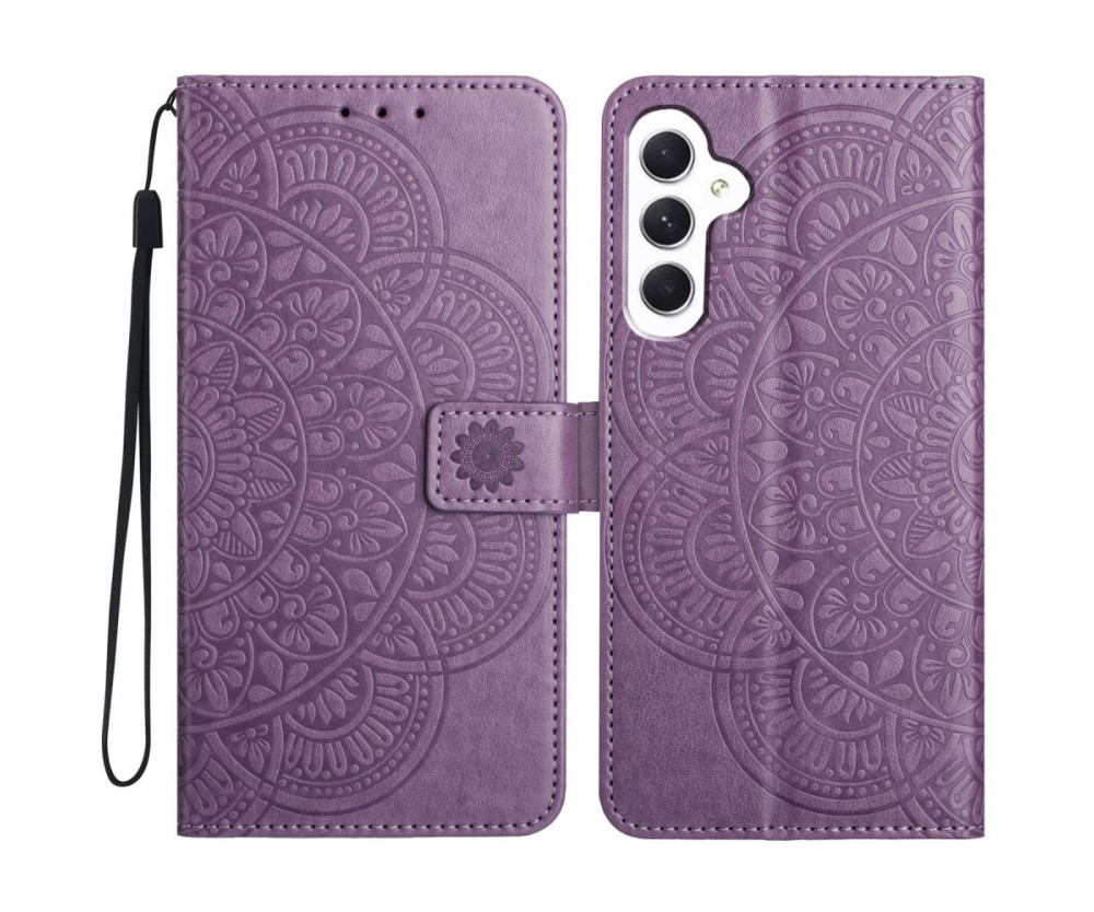 Till Samsung Galaxy A16 5G / A16 4G Fodral med Kortfack och Mandalamönster