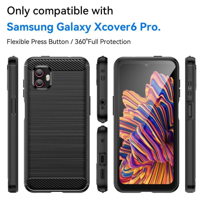 Samsung Galaxy Xcover 6 Pro Carbon Fibre Pattern Back Cover