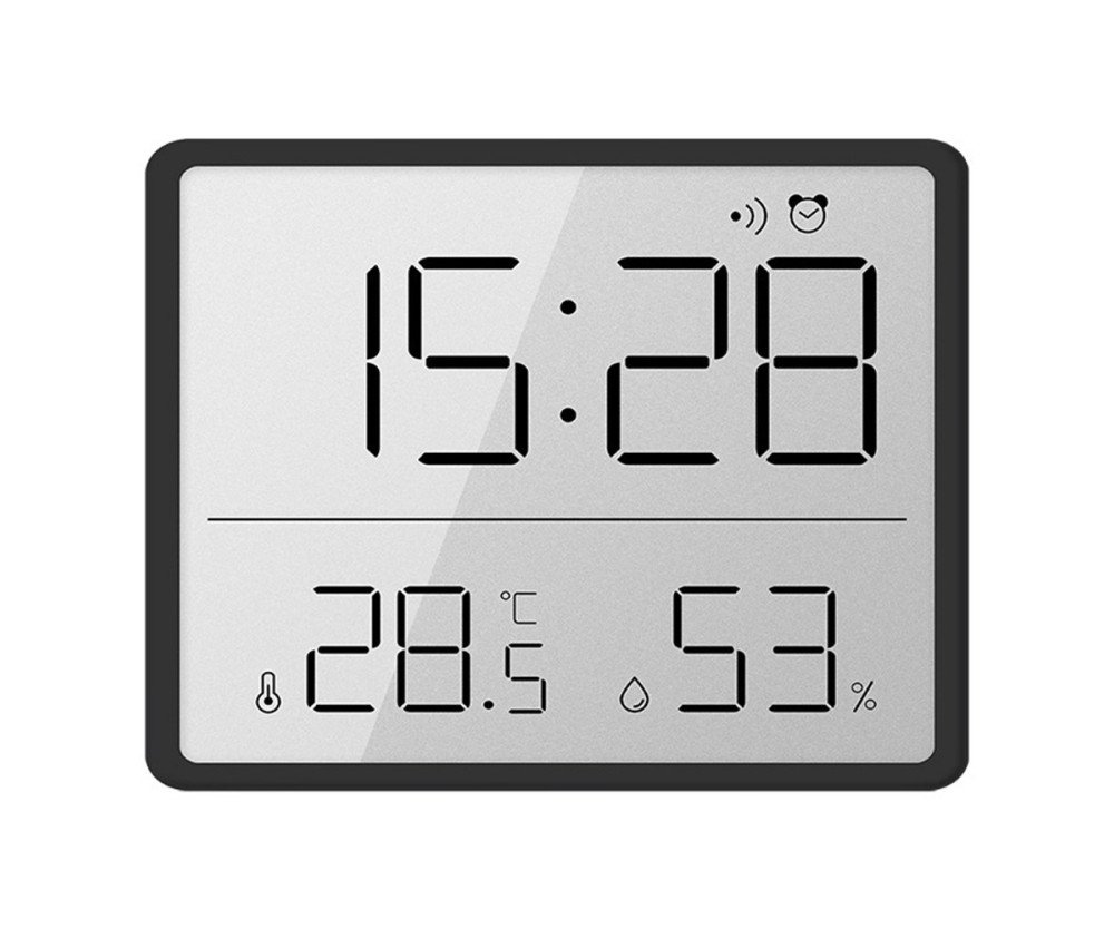 Digital väckarklocka LCD klocka med kalender temperatur och luftfuktighet