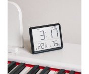 Digital väckarklocka LCD klocka med kalender temperatur och luftfuktighet