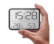 Digital väckarklocka LCD klocka med kalender temperatur och luftfuktighet