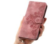 Till Samsung Galaxy A16 5G / A16 4G Fodral med Blommönster Plånboksfodral - Rosa