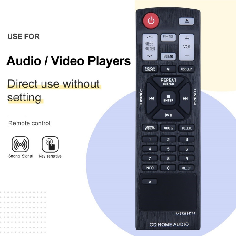Fjernkontroll Erstatning AKB73655710 for LG hjemmekino forsterker