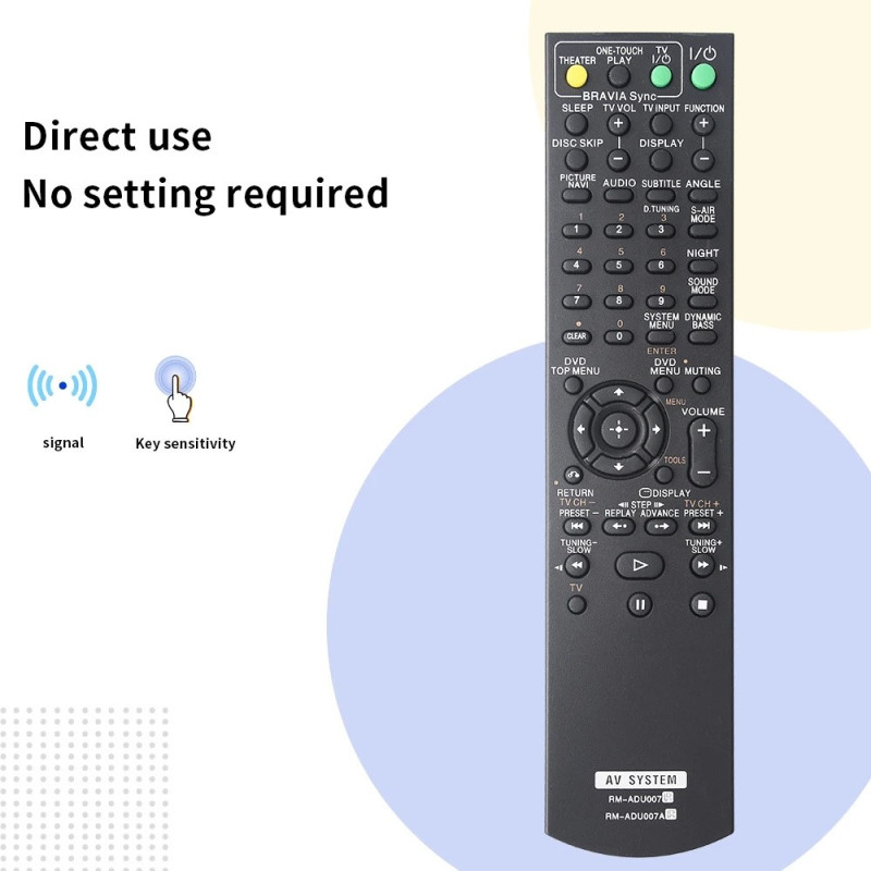 Fjernbetjening Udskiftning RM-ADU007 / RM-ADU007A til Sony-forstærker