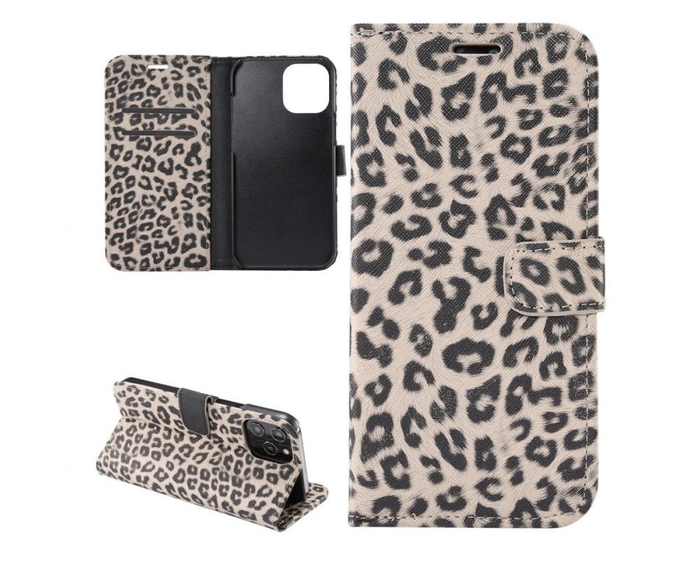 iPhone 12 Pro Max Plånboksfodral Fodral Leopard - Gul