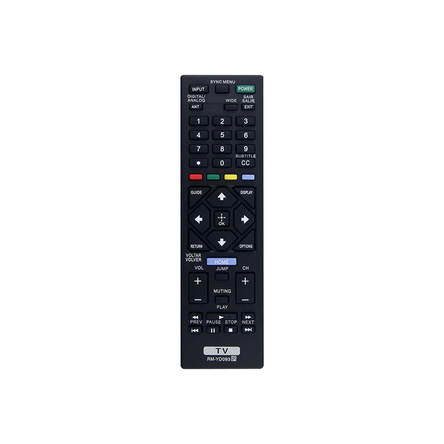Udskiftning af fjernbetjening til RM-YD093 til Sony TV
