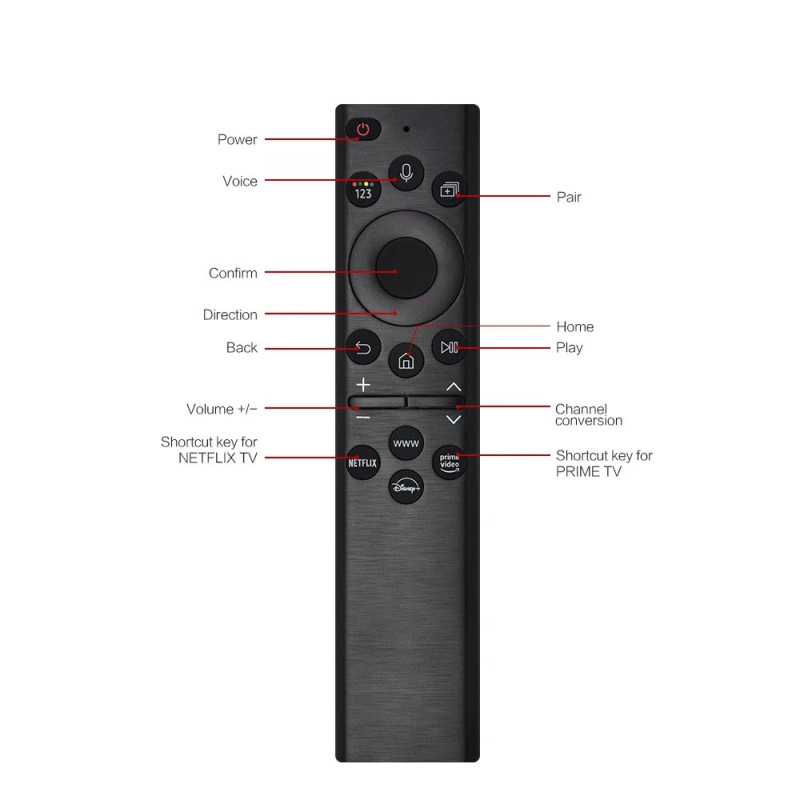TV fjernkontroll Erstatning for BN59-01385D for Samsung TV soldrevet stemmekontroll