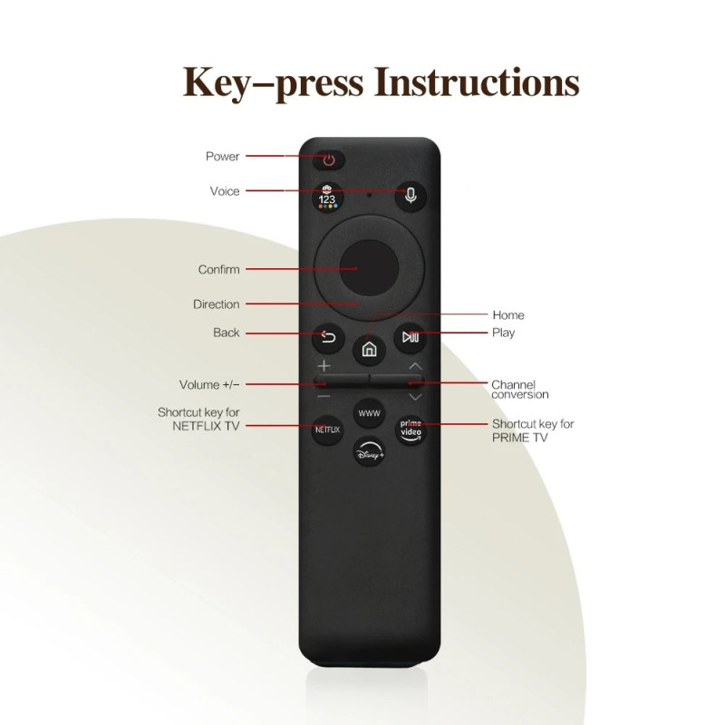 Remote Control Replacement for BN59-01432J For Samsung TV Solar Powered Voice Control