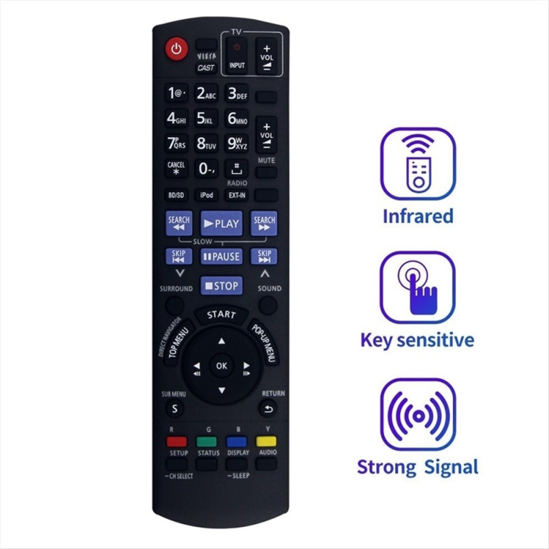 Udskiftning af fjernbetjening til N2QAKB000072 til Panasonic Audio Player