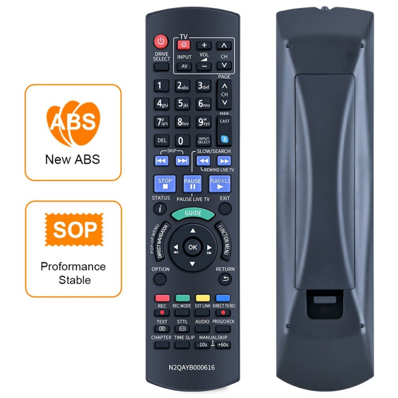 Remote Control Replacement for N2QAYB000616 For Panasonic Blu-Ray DVD Player