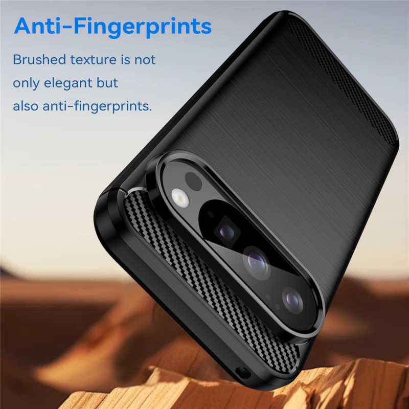 Phone Case For Google Pixel 10 / 10 Pro Carbon Fiber Texture Brushed Cover