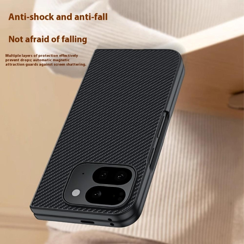 Phone Case For Google Pixel 10 Pro Fold Carbon Fiber Texture Anti-Drop Cover