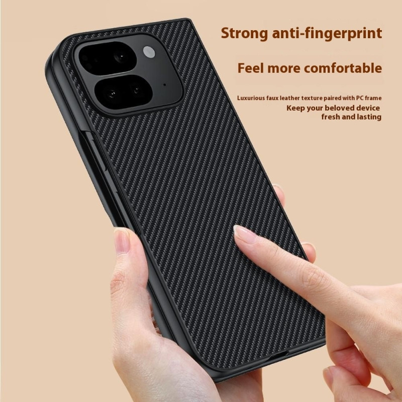 Phone Case For Google Pixel 10 Pro Fold Carbon Fiber Texture Anti-Drop Cover