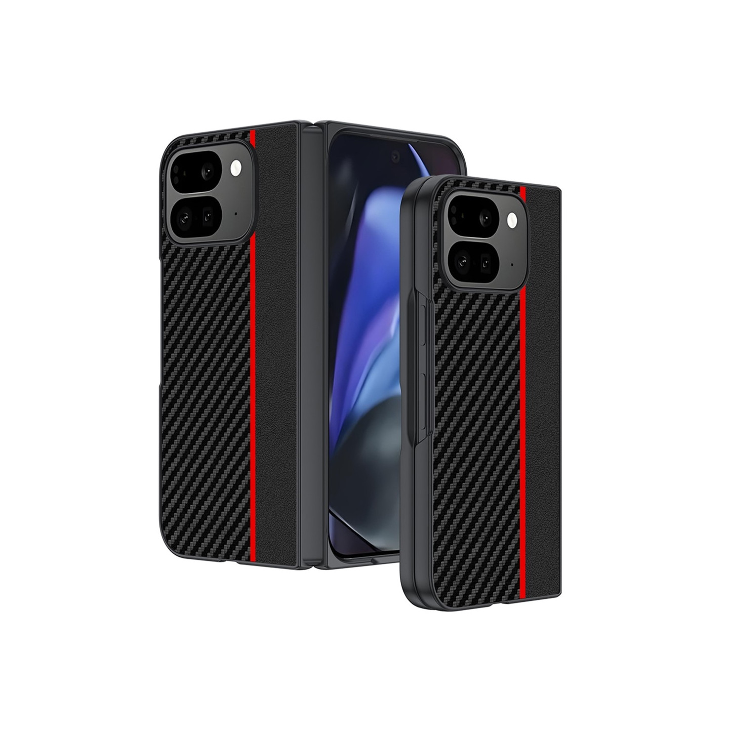 Telefoncover til Google Pixel 10 Pro Fold Kulfibertekstur 