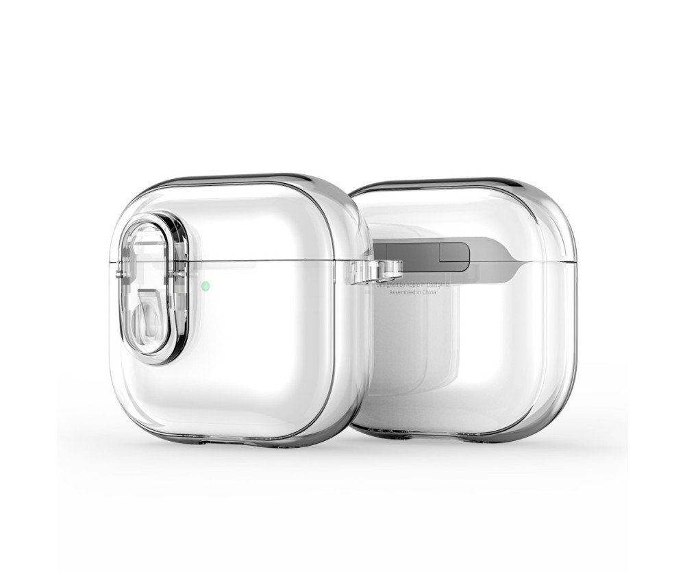 DUX DUCIS För AirPods 4 Fodral PC+TPU Bluetooth Fodral / Skal med krok - Transparant