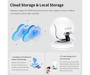 Säkerhetskamera WiFi Övervakning Inomhus Hemkamera Rörelsedetektering