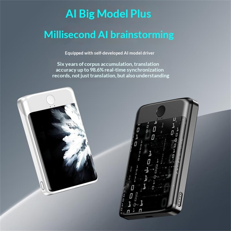 Translation AI1 Mobil AI Oversætter + Powerbank 5000mAh 15W Ladestation