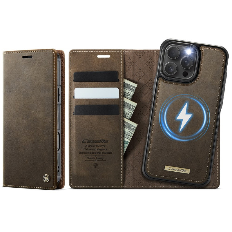 CASEME For iPhone 16 Pro Max Wallet Case Magnetic Detachable RFID Blocking 
