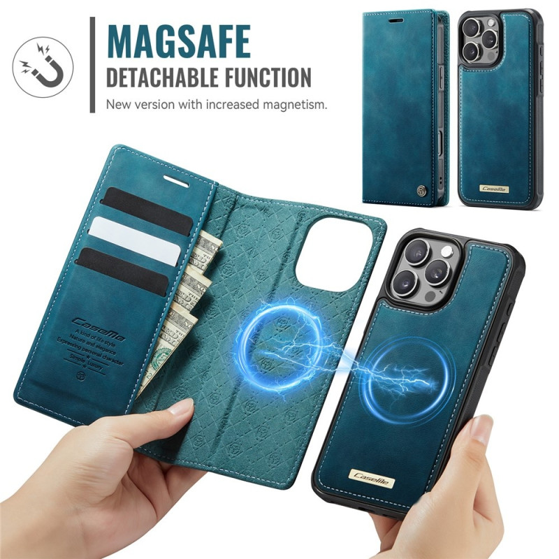 CASEME iPhone 16 Pro Max Lompakkokotelo Magneettinen Irrotettava RFID Suojaus