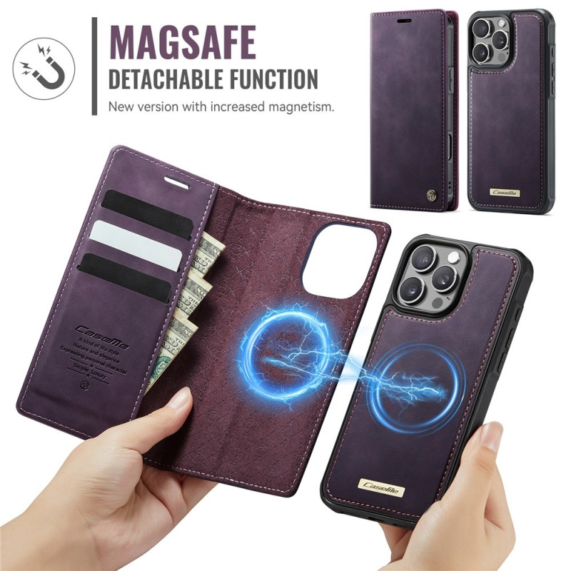 CASEME iPhone 16 Pro Max Lompakkokotelo Magneettinen Irrotettava RFID Suojaus