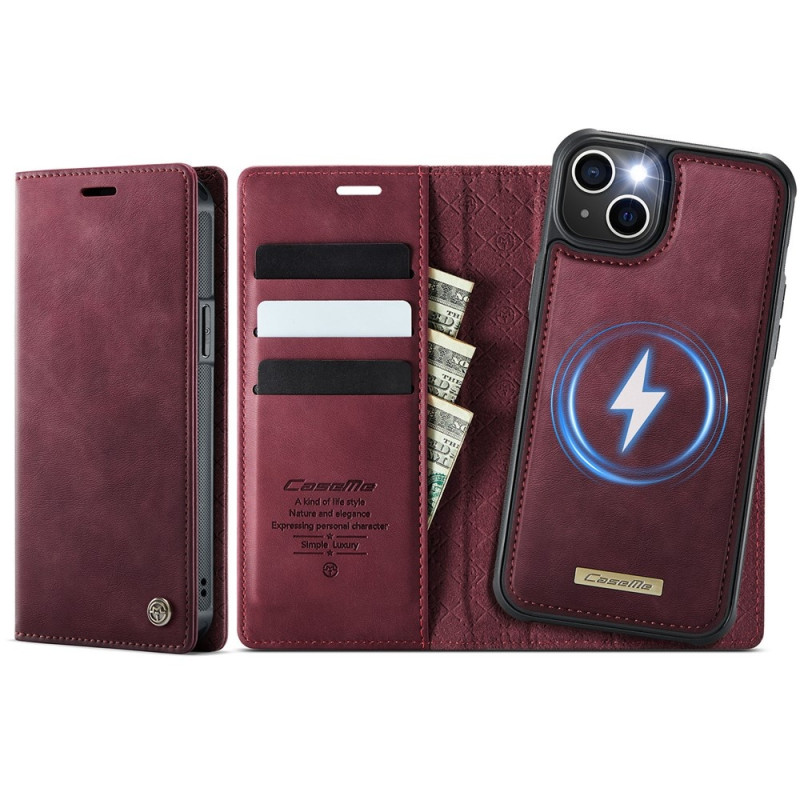 CASEME For iPhone 15 Wallet Case Magnetic Detachable RFID Blocking 