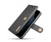 DG.MING iPhone 12 Pro Max Split Läder Plånboksfodral - Svart