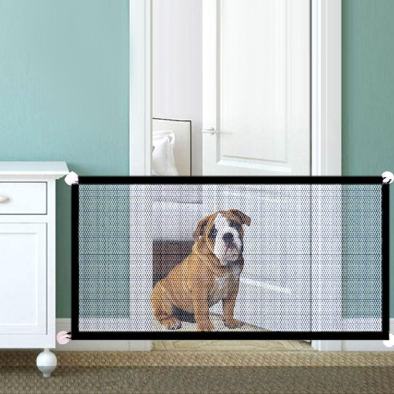 Install Anywhere Portable Folding Dog Cat Pet Safe Mesh Fence - 110*72CM