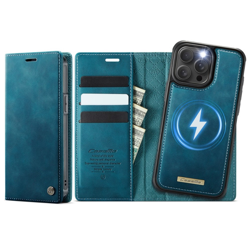 CASEME Til iPhone 15 Pro Max Lommebokdeksel Magnetisk Avtakbar RFID Beskyttelse - Coffee