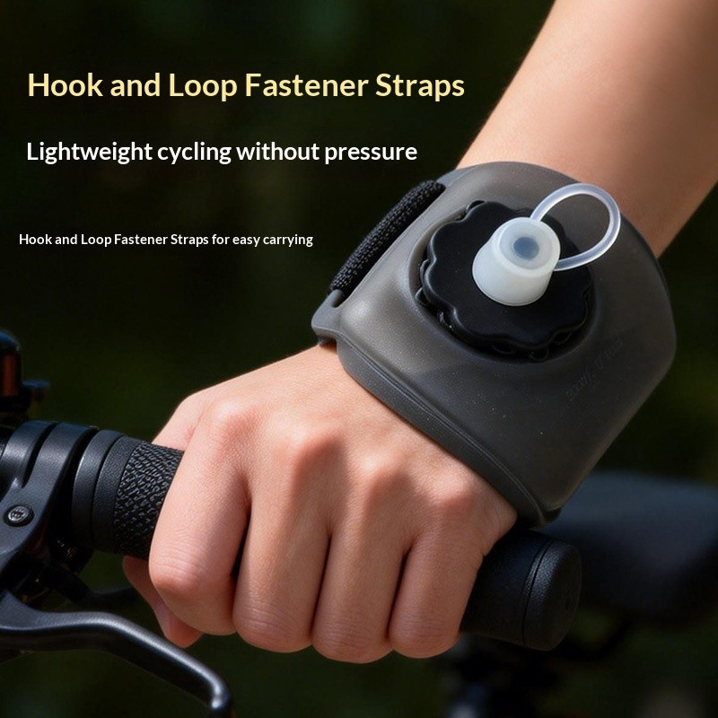 Outdoor Sports Water Bottle Foldable Hiking Running 200ml Wrist Cycling