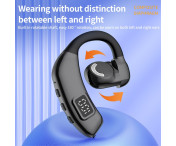 X30 Bluetooth 5.4 Single in-Ear hörlurar Trådlös Hook - Vit