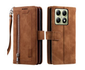 För Xiaomi 14T Pro Fodral med Dragkedja och 9 Kortplatser 