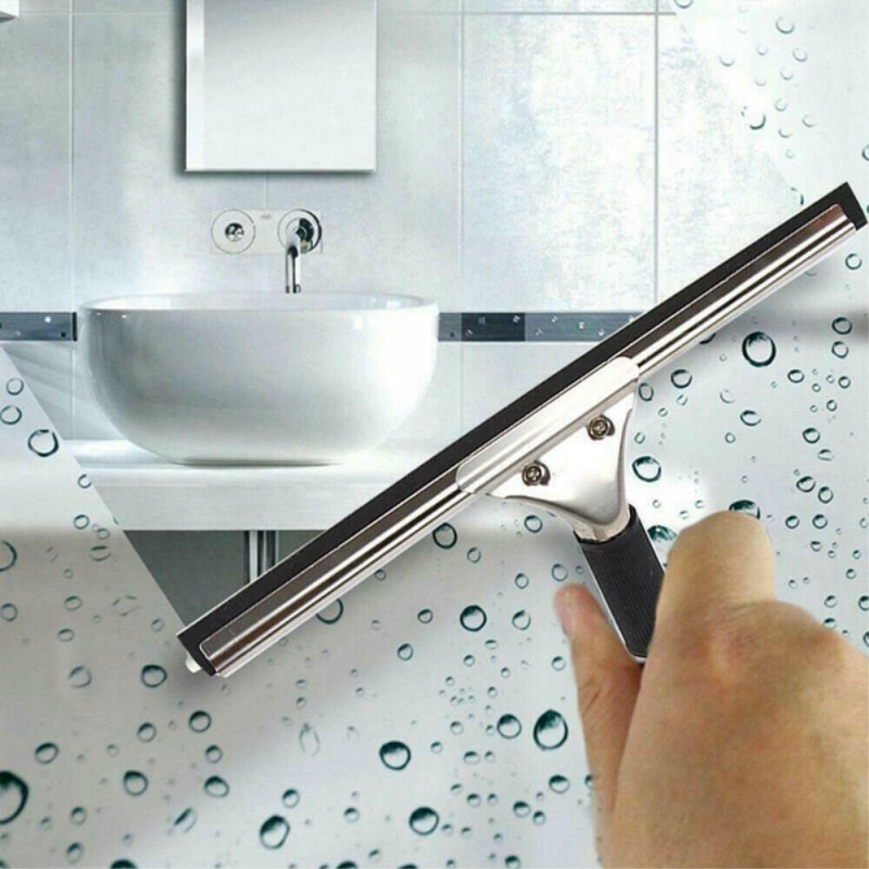 Window Glass Water Cleaning Scraper Squeegee Bathroom Door Water Wiper Cleaner 45cm