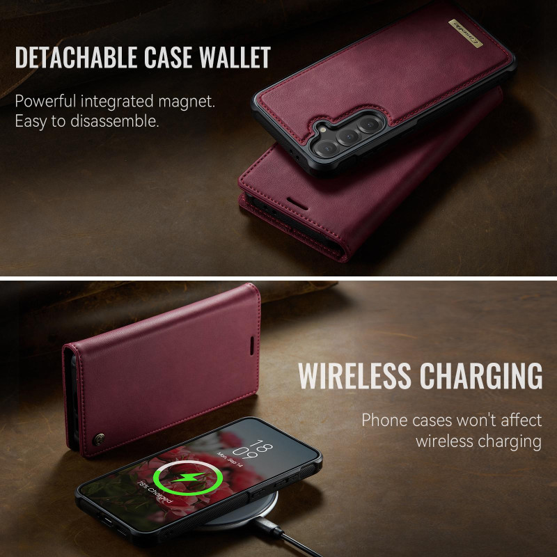 CASEME For Samsung Galaxy S25+ / Galaxy S24+ Wallet Case Magnetic Detachable RFID Blocking