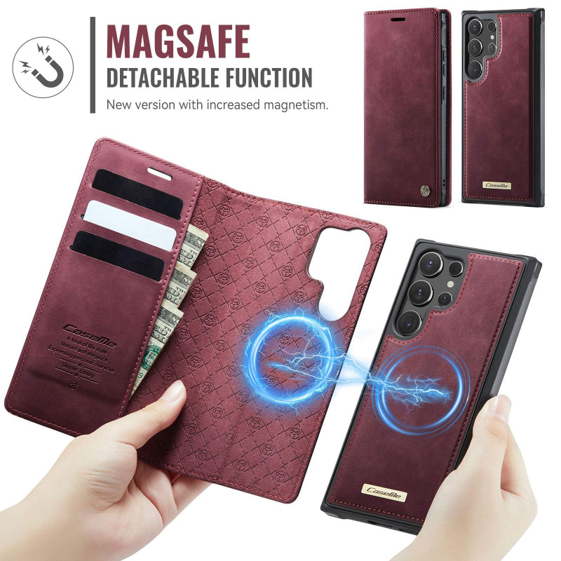 CASEME Til Samsung Galaxy S24 Ultra Lommebokdeksel Magnetisk Avtakbar RFID Beskyttelse