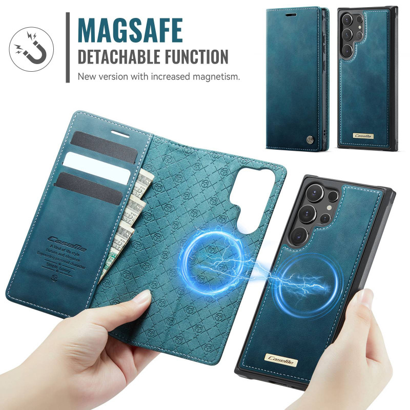 CASEME For Samsung Galaxy S24 Ultra Wallet Case Magnetic Detachable RFID Blocking
