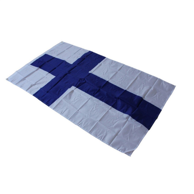 Suomi lippu 90x150cm banneri ulko- ja sisäjuhlakoriste