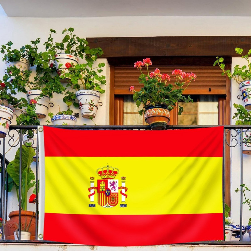 Espanja lippu 90x150cm banneri ulko- ja sisäjuhlakoriste