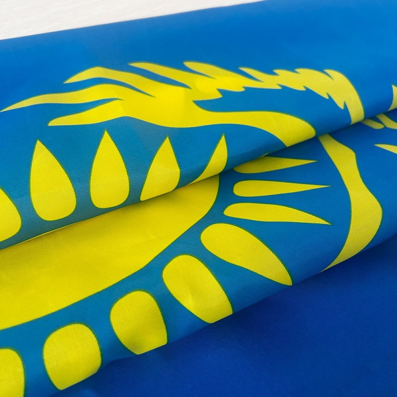 Kazakstan lippu 90x150cm banneri ulko- ja sisäjuhlakoriste