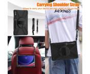 Til Samsung Galaxy Tab S10+ / S9 FE+ / S9+ / S8+ / S7+ Kraftigt skaletui med Skulderrem 