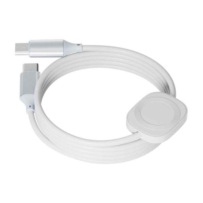 1,2 m 2-i-1 USB-C opladningskabel iPhone/A Watch 100W magnetisk trådløs oplader