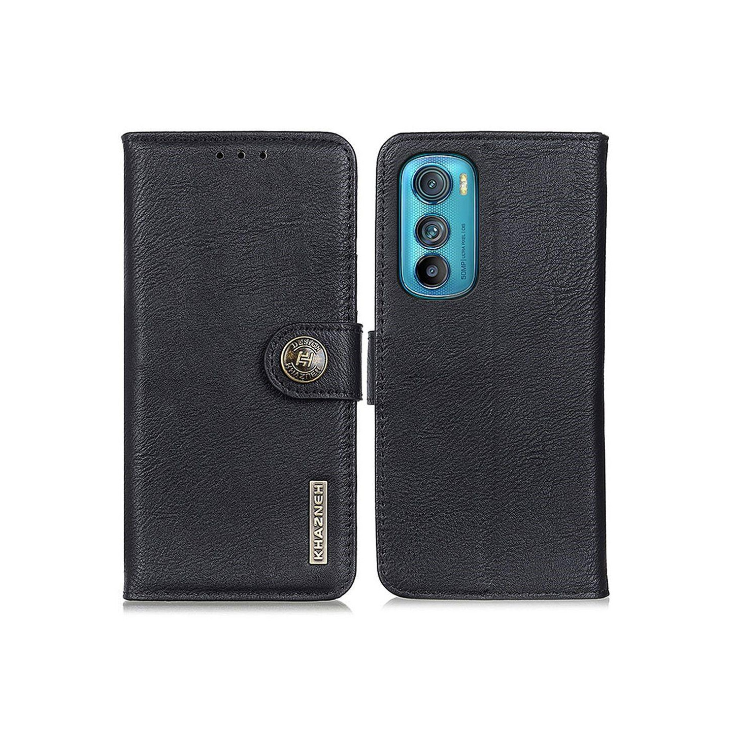 KHAZNEH Motorola Edge 30 Lommebok - cover - Sort