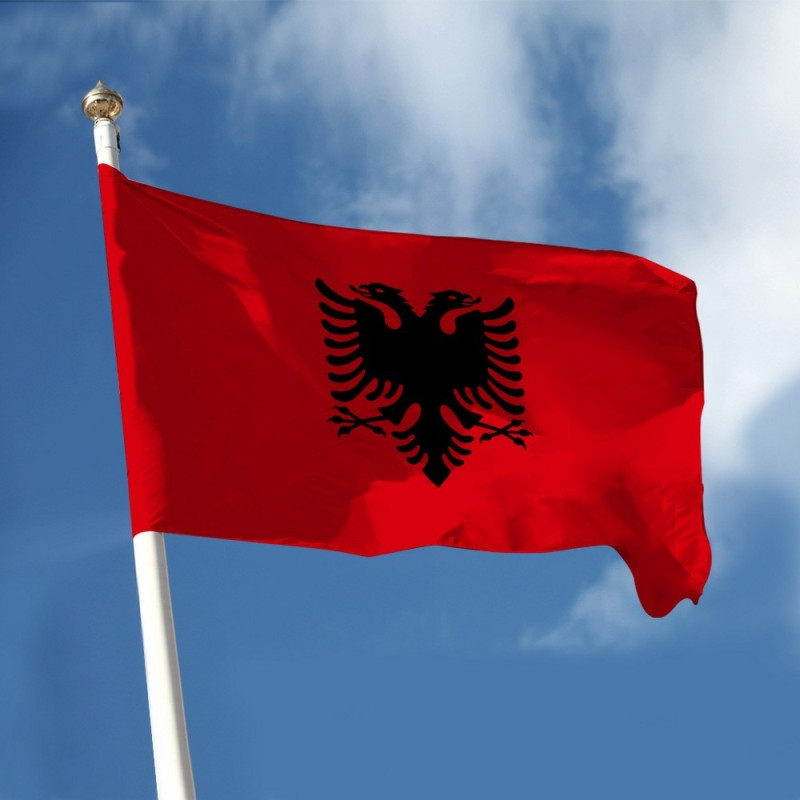 Albania Flagg 90x150 cm banner utendørs innendørs festdekorasjon