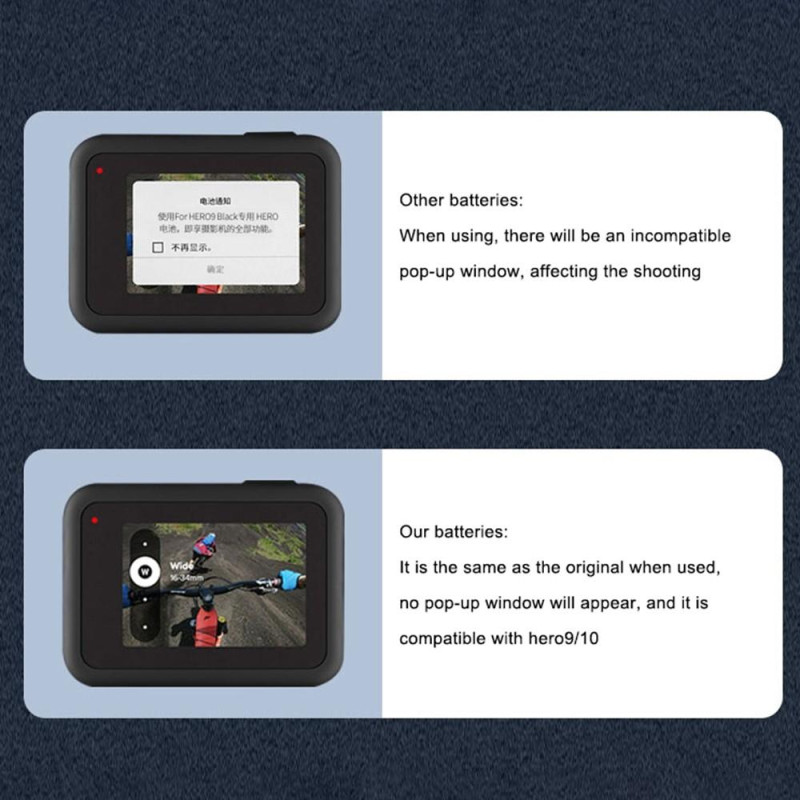 Batteri til GoPro Hero 9/Hero 10 1750mAh