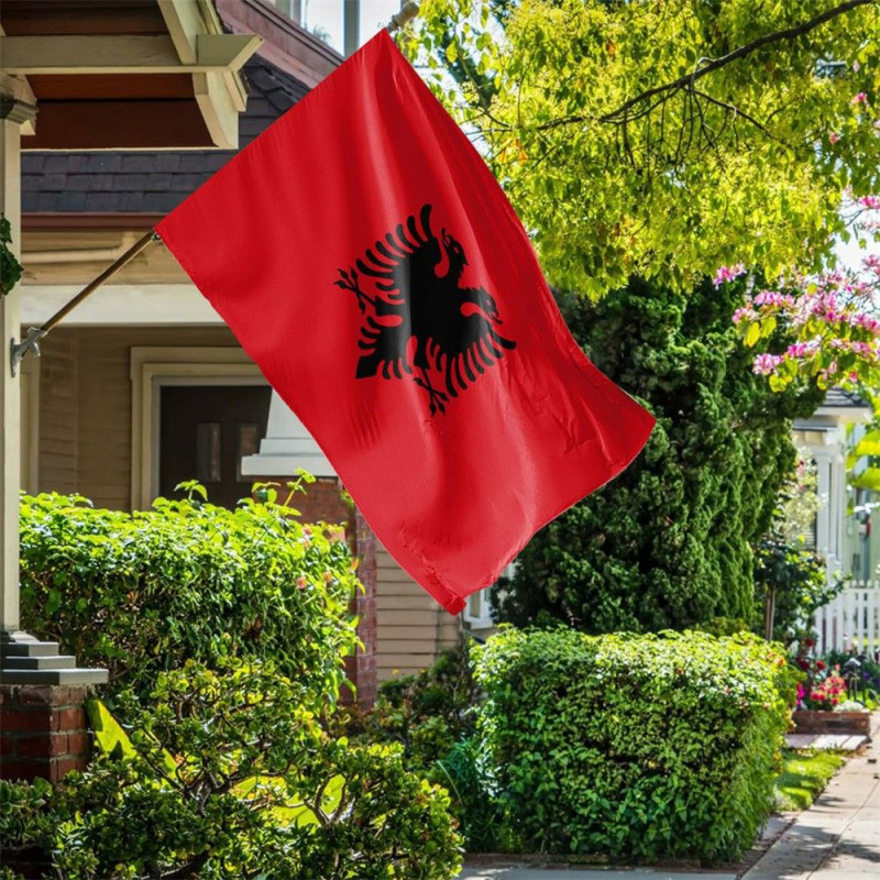 Albania lippu 90x150cm banneri ulko- ja sisäjuhlakoriste