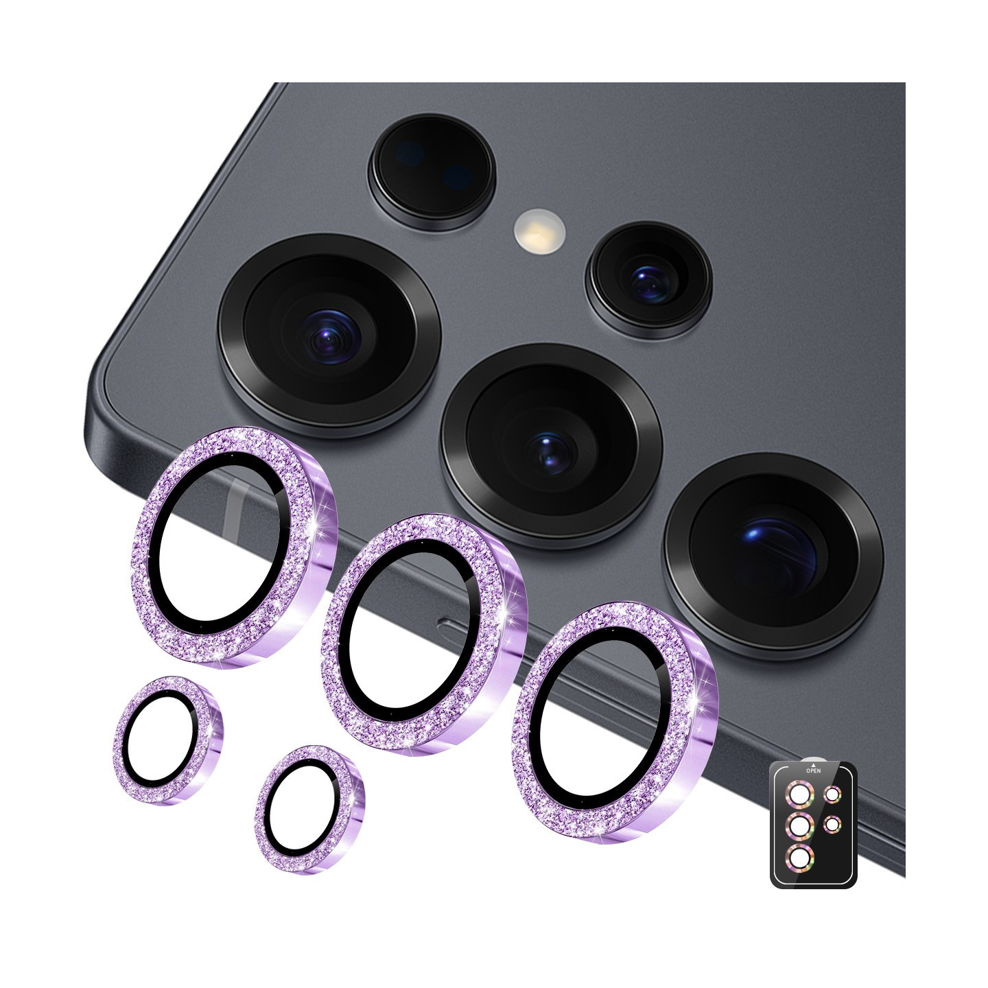 For Samsung Galaxy S26 Ultra Glitter Camera Lens Protector