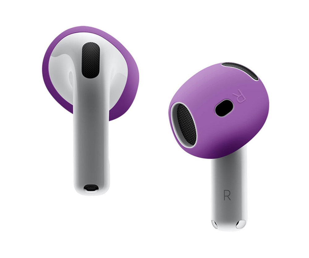 För AirPods 4 hörsnäckor Anti-slip silikonhölje Hörselkåpor Öronsnäckor - Lila