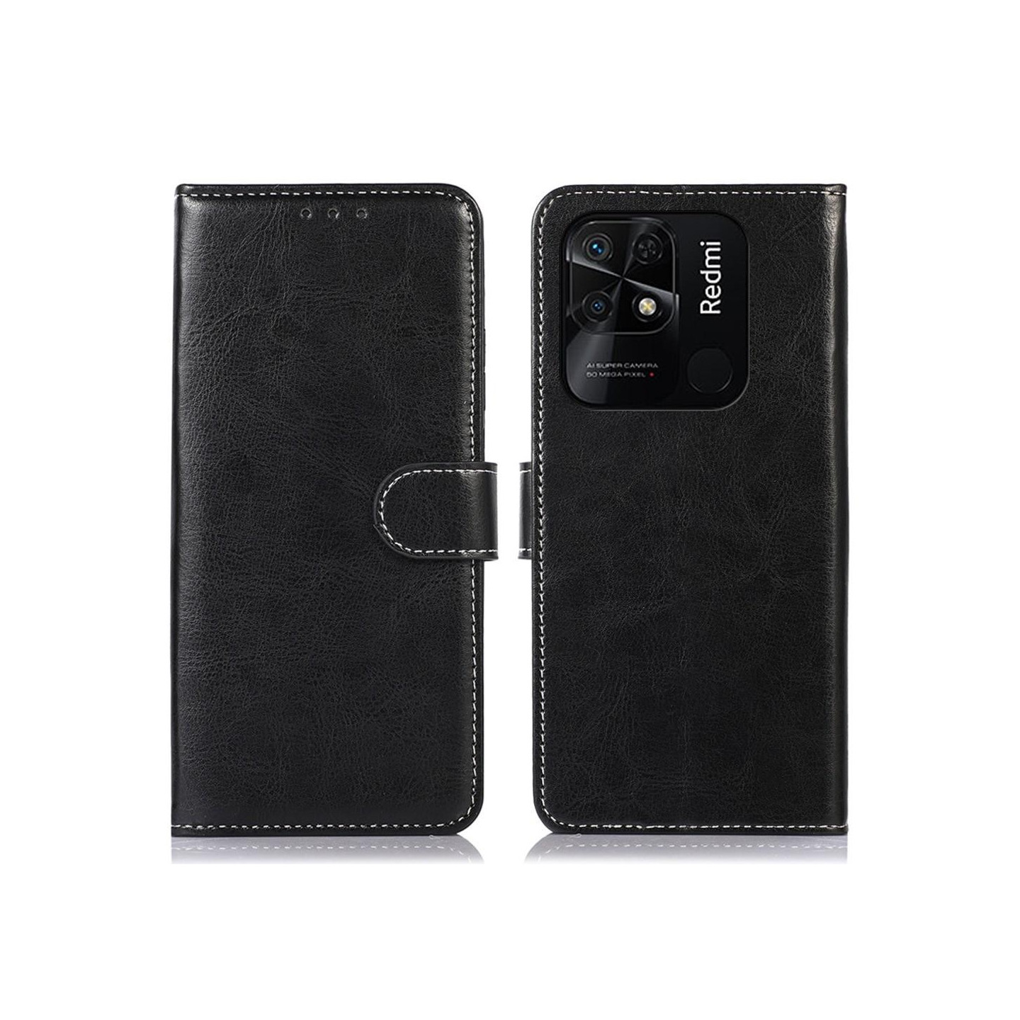 Crazy Horse Redmi 10C Lommebok - deksel