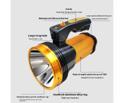 High Power Spotlight Ultra Bright Long Range Emergency LED Ficklampa Power Bank