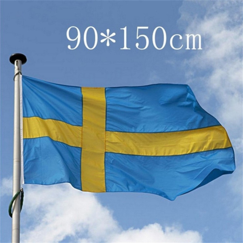 Sverige Flagg 90x150 cm banner utendørs innendørs festdekorasjon