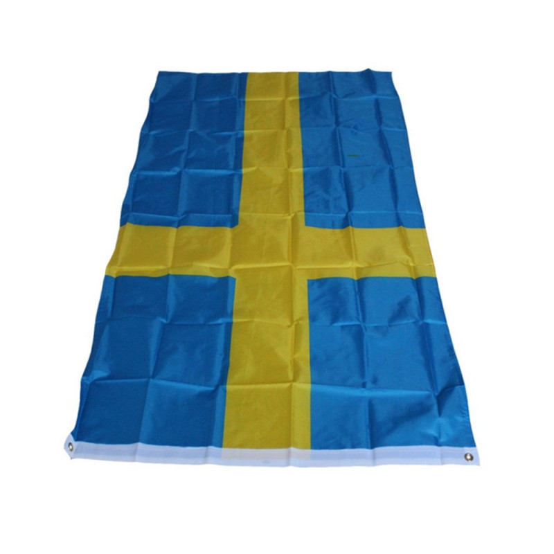 Sverige Flag 90x150cm Banner Udendørs Indendørs Festdekoration